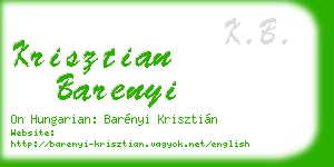 krisztian barenyi business card