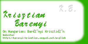 krisztian barenyi business card